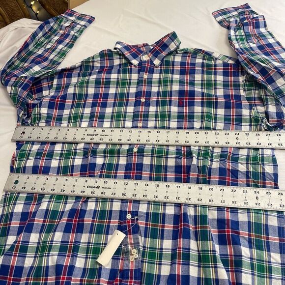 NWT Ralph Lauren Blaire VTG NOS 80s Plaid Button Down Shirt Size XXL New - Picture 3 of 8